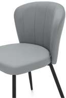 Blake Dining Chair - Light Grey PU Leather - Lifestyle Furniture