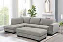 Cantabil Corner Sofa With Ottoman - Light Grey - Lifestyle Furniture