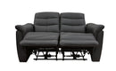 Lisbon Black 2 Seater Leather Power Recliner Sofa - LIFESTYLE FURNITURE