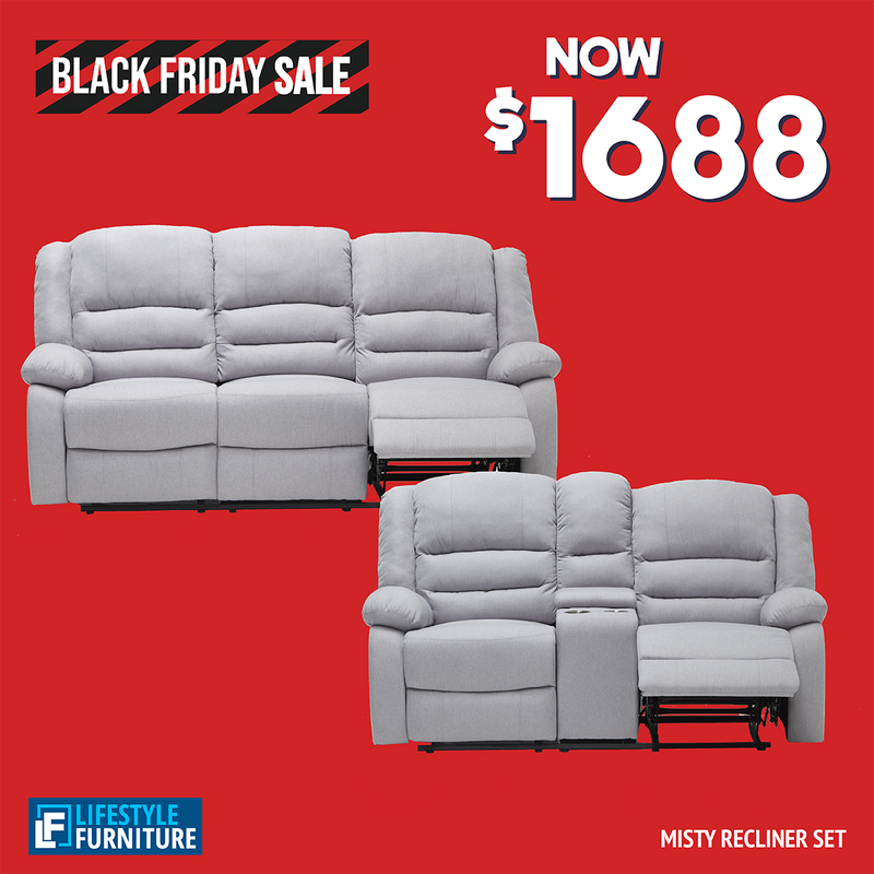 Misty 2 Piece Recliner Sofa Set