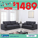 Albany Lounge Suite 3+2 - Dark Grey