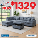 Rolland Sectional Sofa with Ottoman