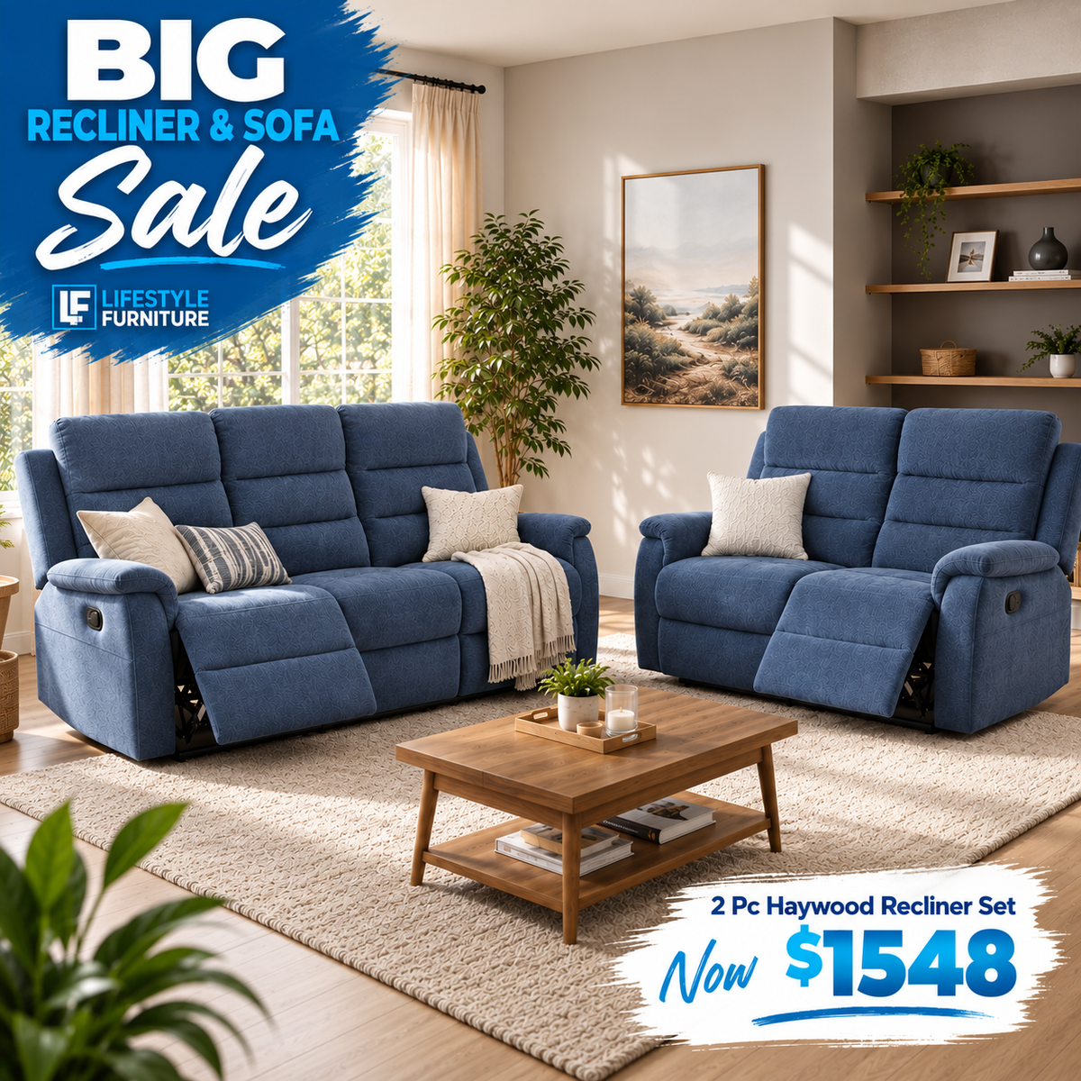 Haywood 2-Piece Recliner Sofa Set