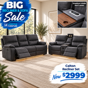 Calton 2 Piece Recliner Sofa Set
