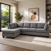 Einstein Sectional Sofa Left Facing Chaise - Cement Grey