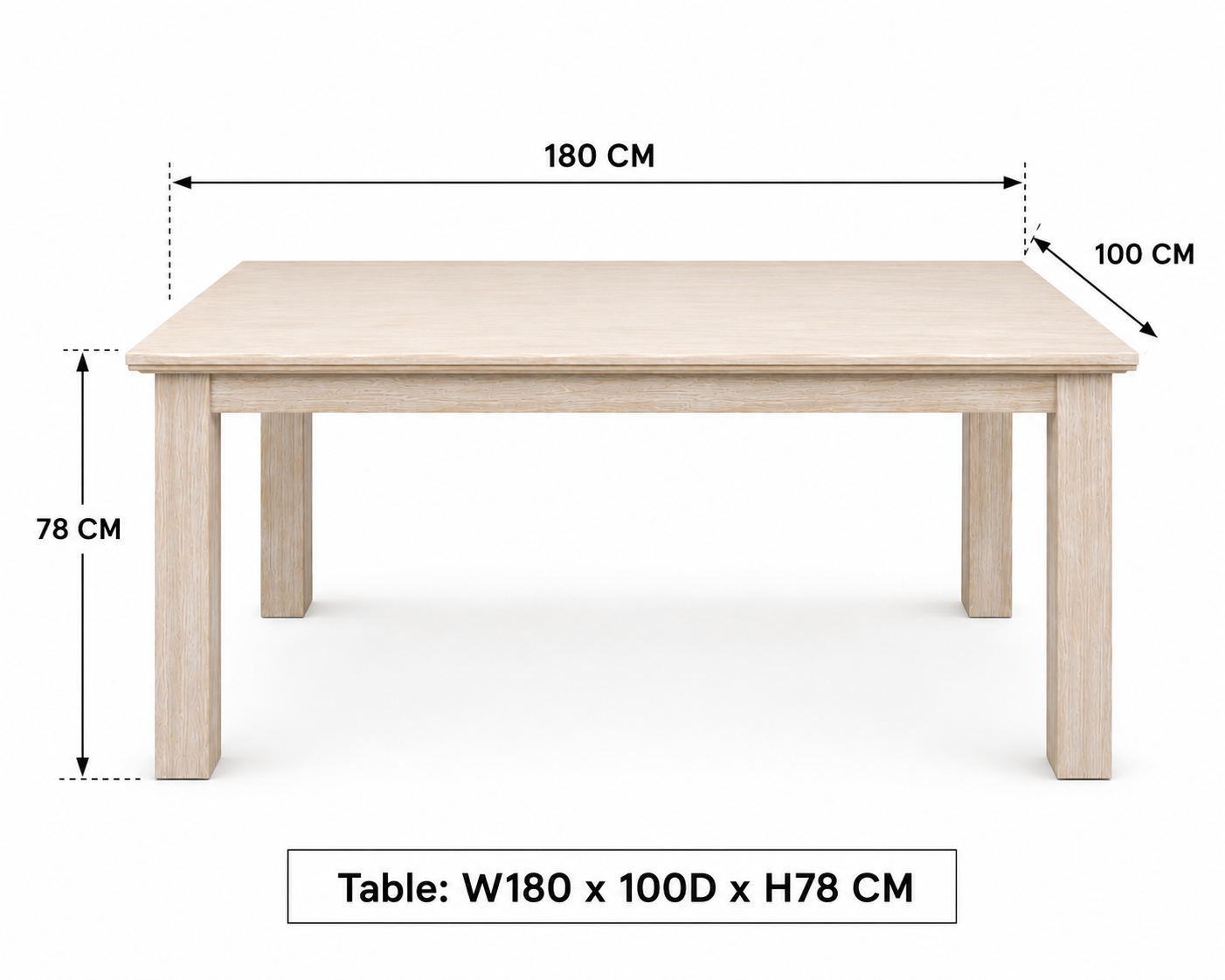 Harbour 1.8M Dining Table