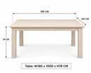 Harbour 1.8M Dining Table