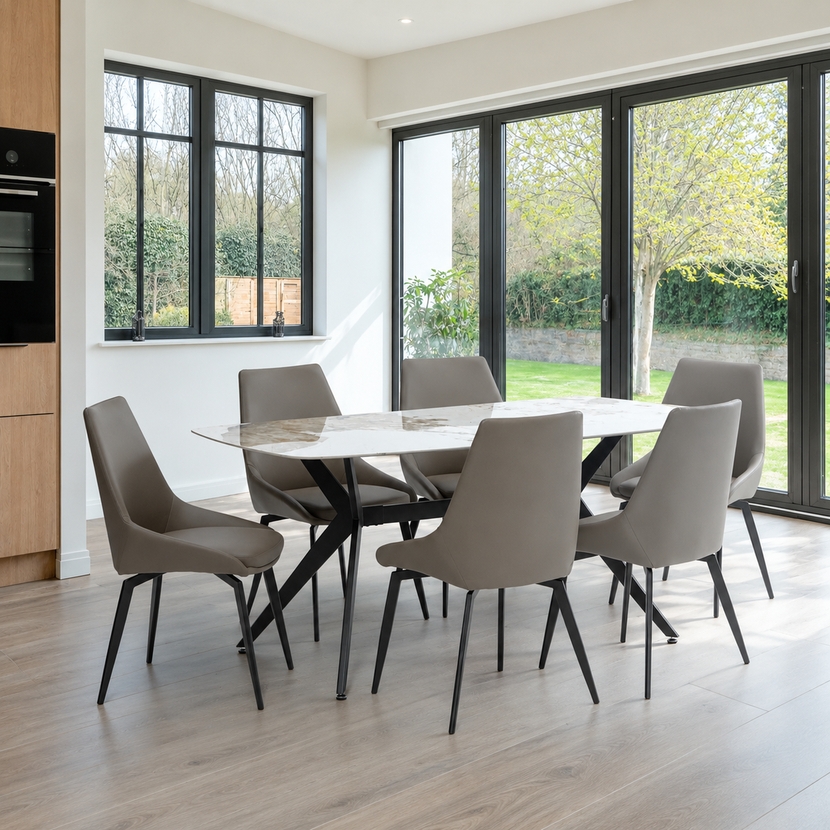 Jade 7 Piece 1.6M Dining Set With Linnea Chairs