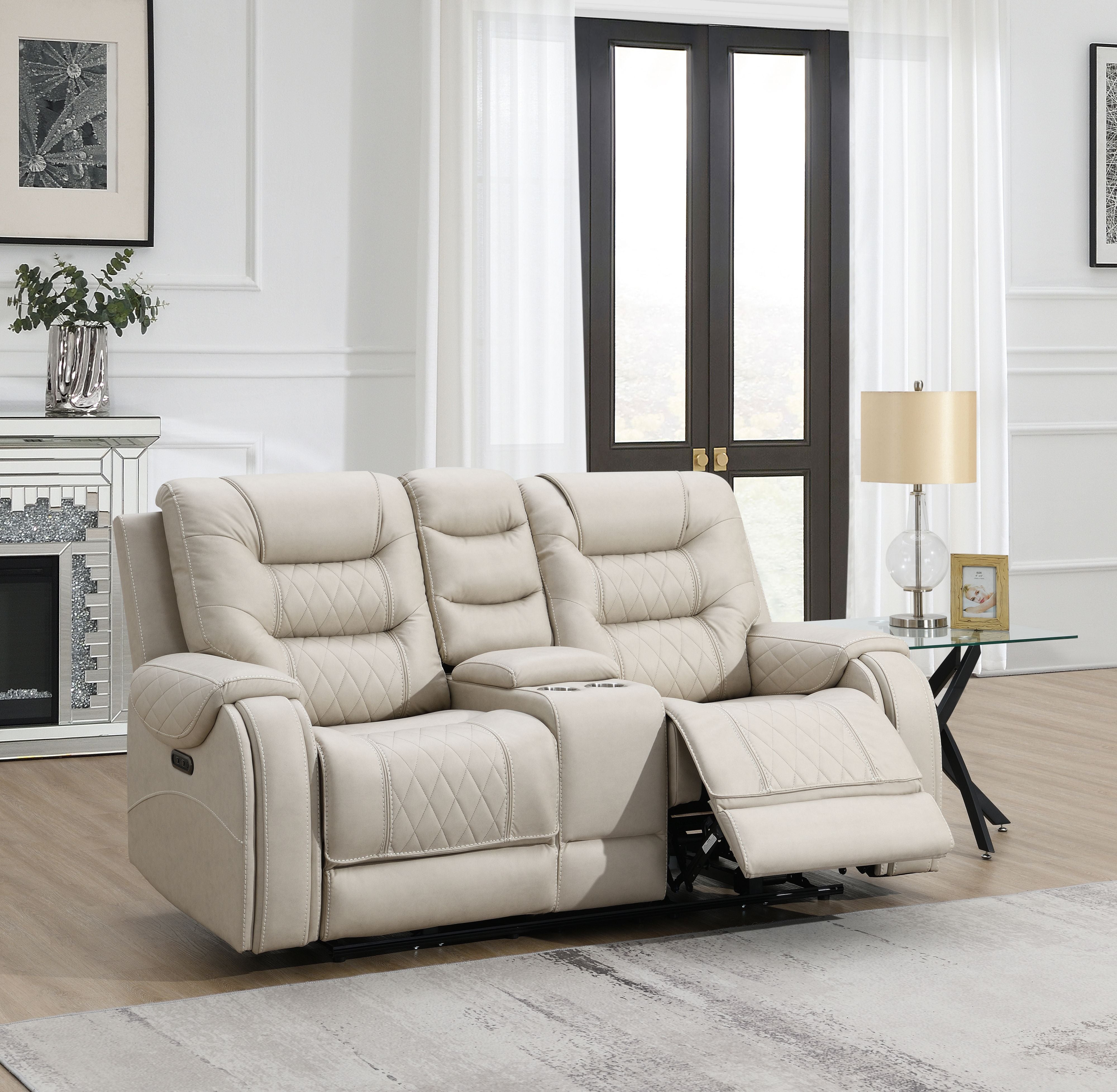 Liston Beige 2 Piece Recliner Sofa Set