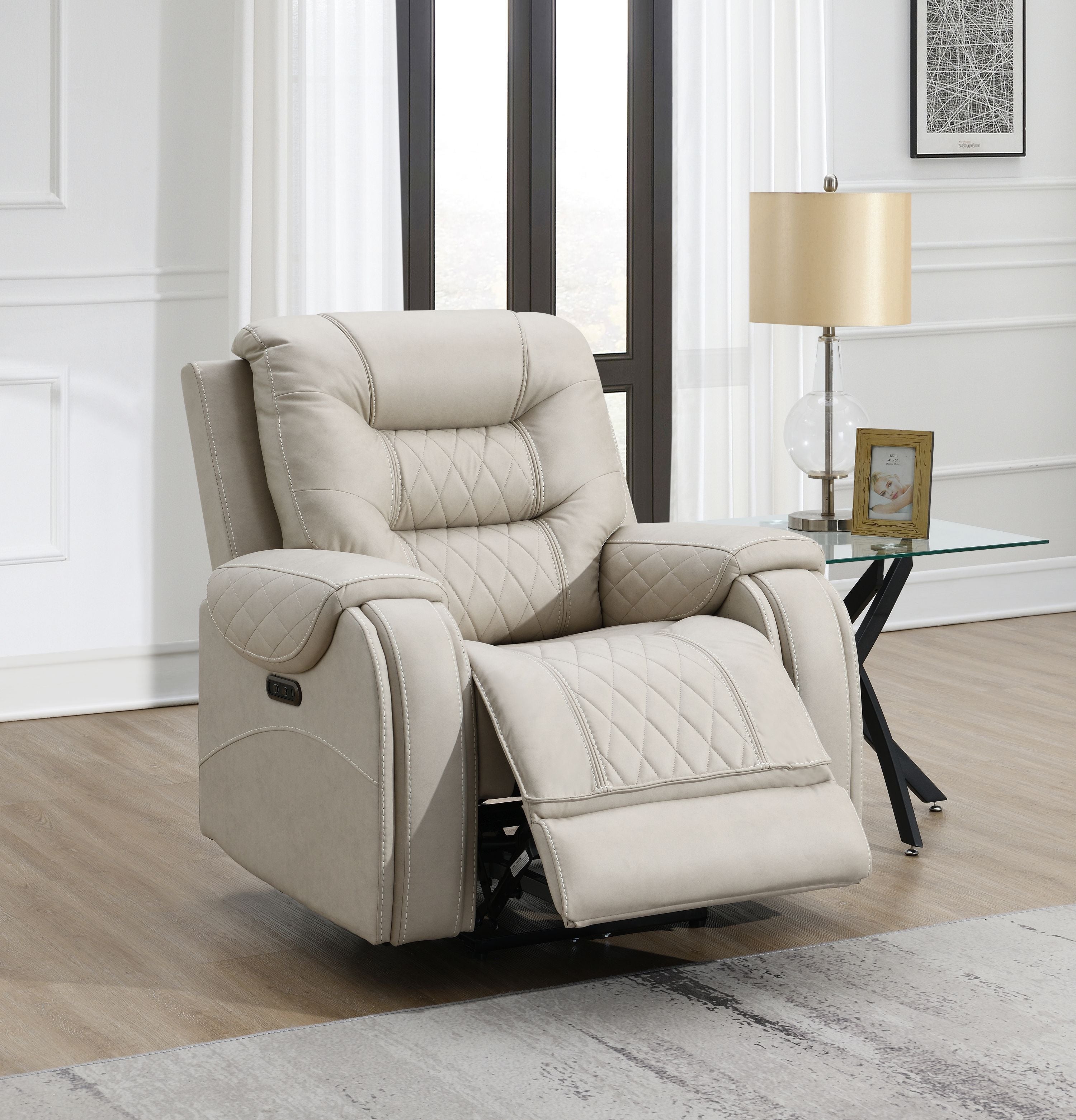 Liston 3-Piece Electric Recliner Sofa Set - Beige
