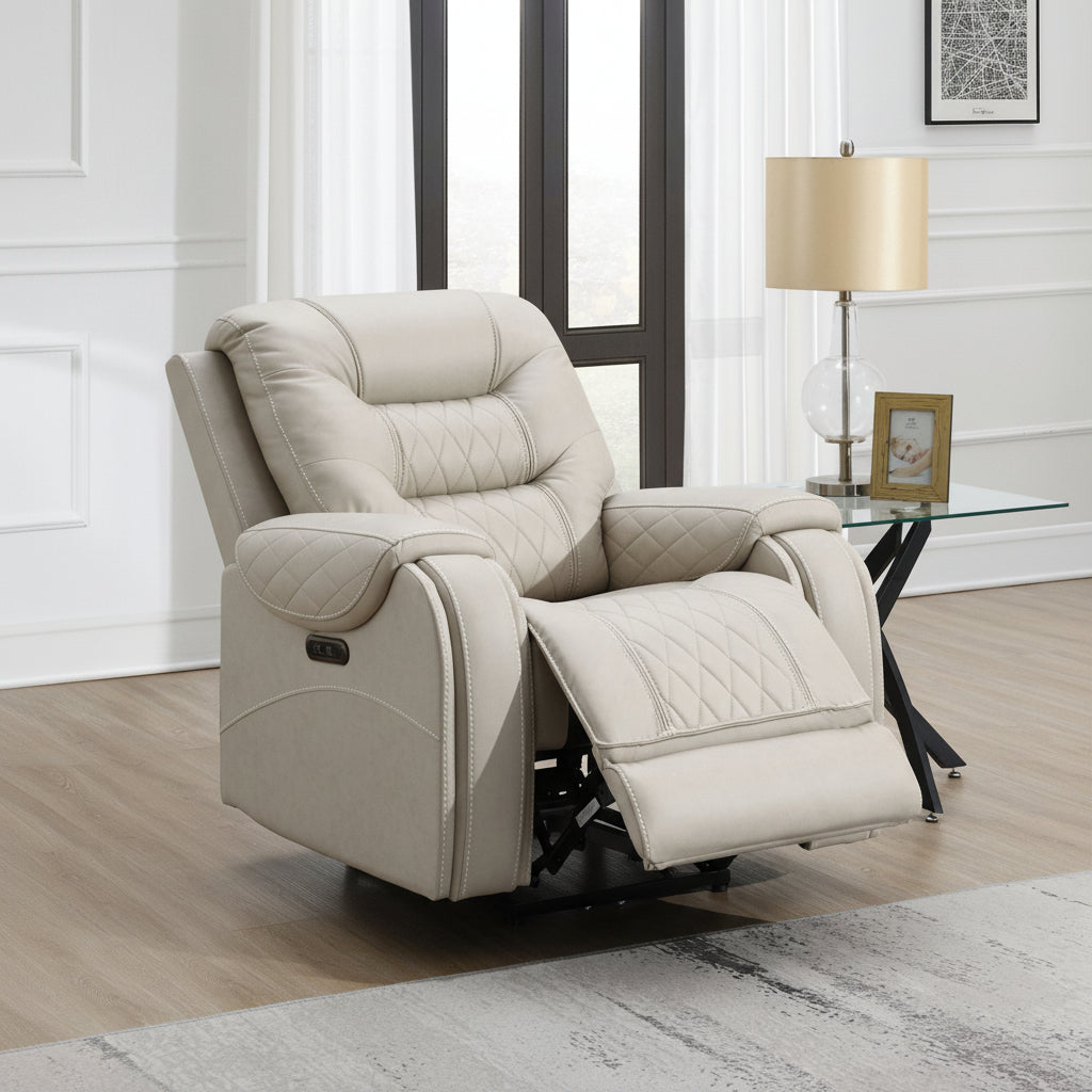 Liston 3-Piece Electric Recliner Sofa Set - Beige