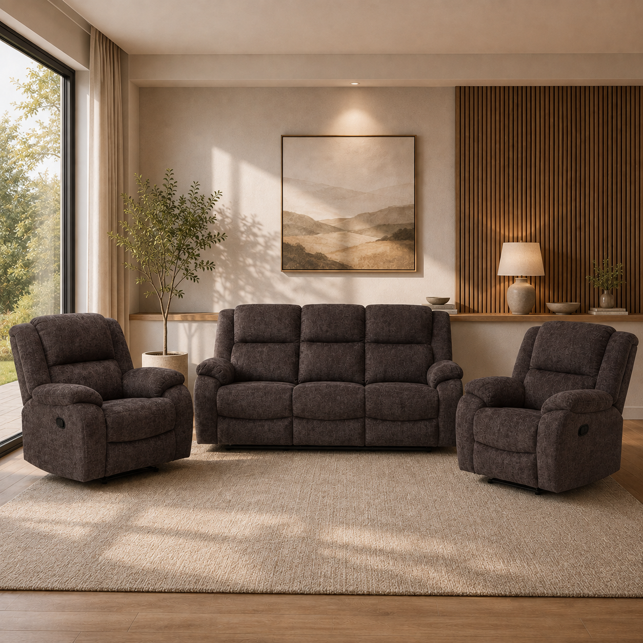 Malmo 3 Piece Recliner Lounge Suite