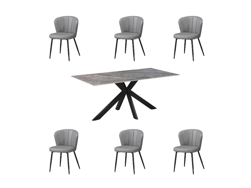 Miller 7 Piece  Dining Set with  Blake Dining Chairs