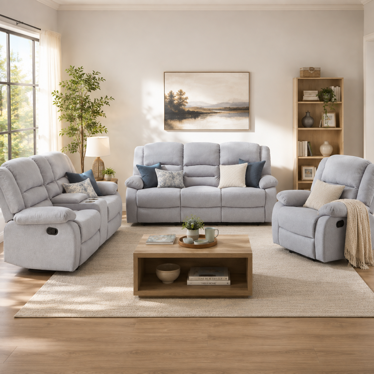 Misty 3-Piece Recliner Sofa Set
