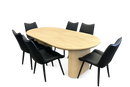 Otis 7-Piece Dining Set With Liva Black Chairs
