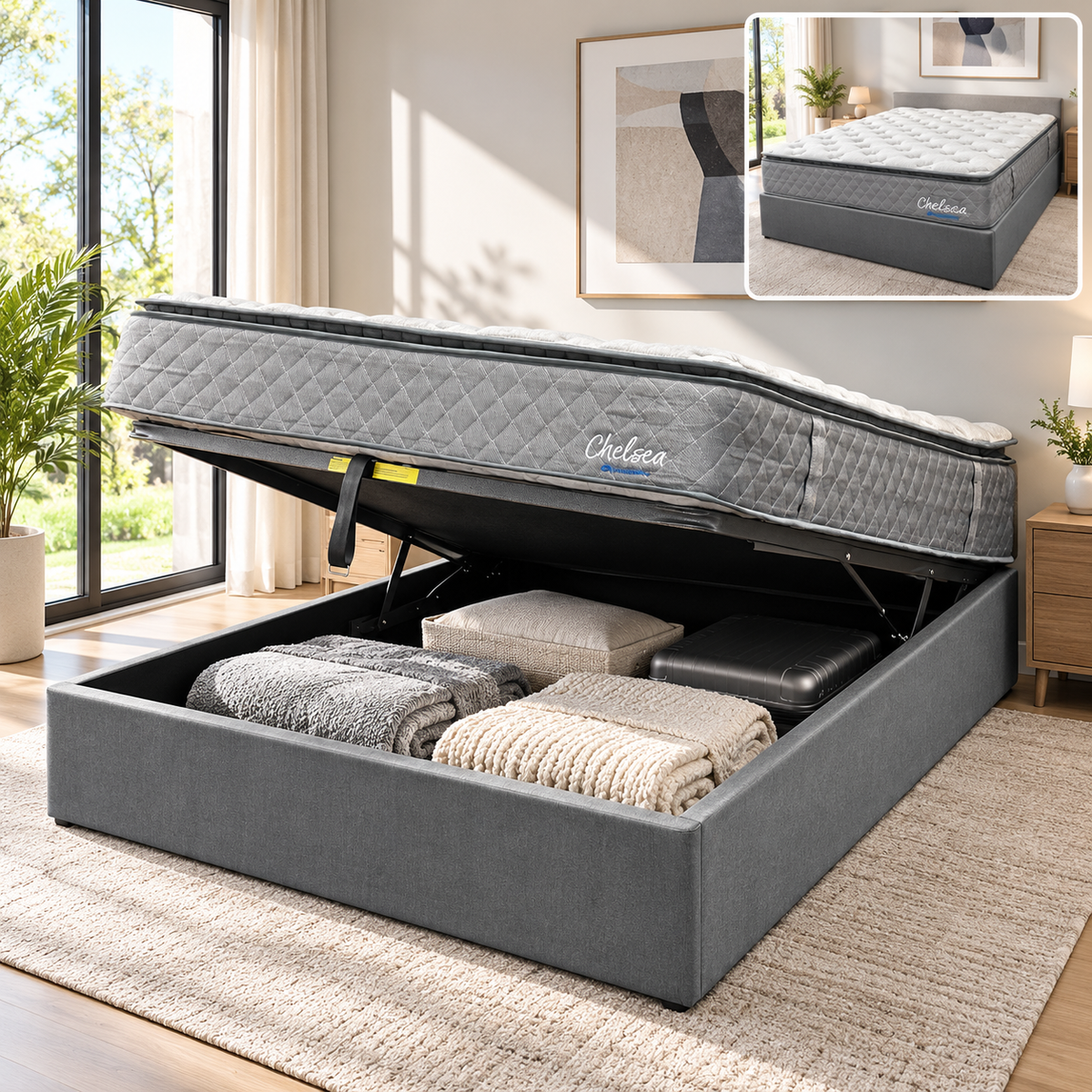 Pulsar Storage Bed With Chelsea Mattress