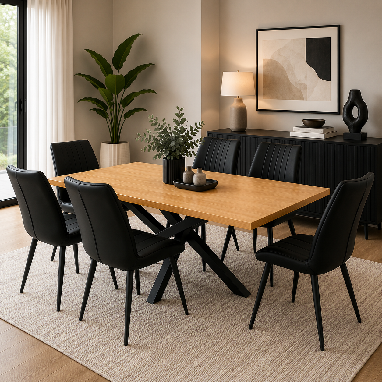 Ronan 7-Piece Dining Set With Copal Chairs