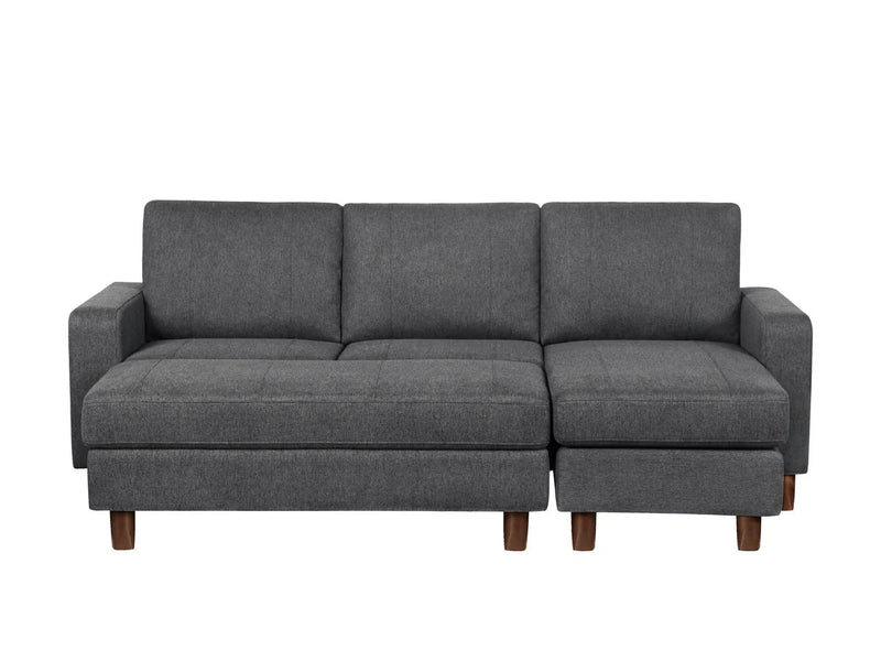 Abyson Reversible Sofa With Ottoman - Charcoal - Lifestyle Furniture