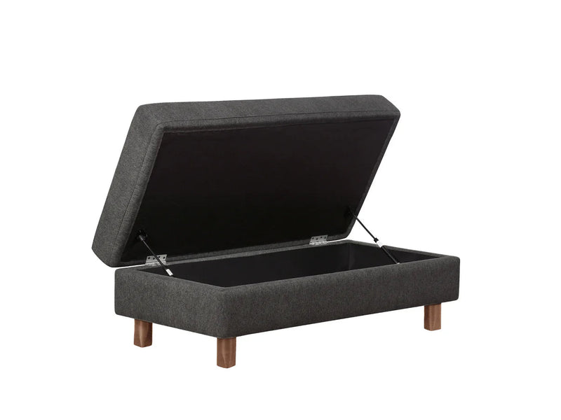 Abyson Reversible Sofa With Ottoman - Charcoal - Lifestyle Furniture