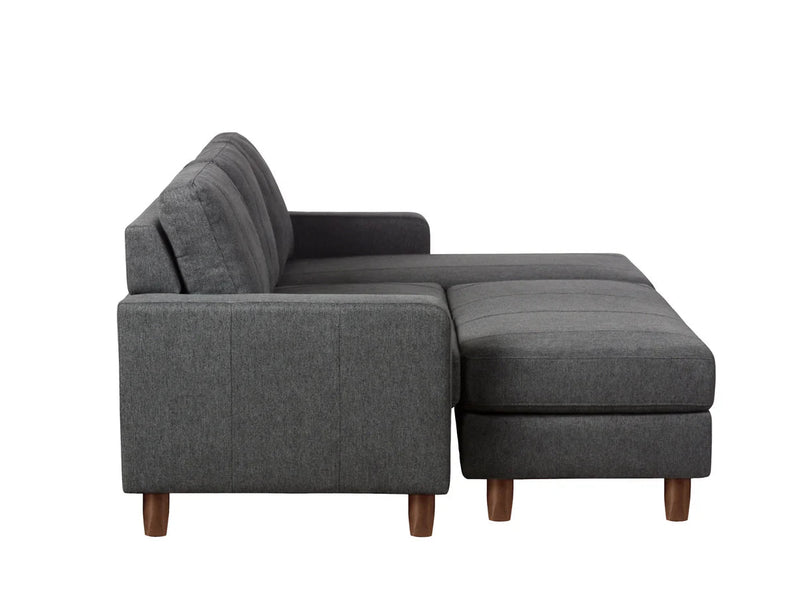 Abyson Reversible Sofa With Ottoman - Charcoal - Lifestyle Furniture