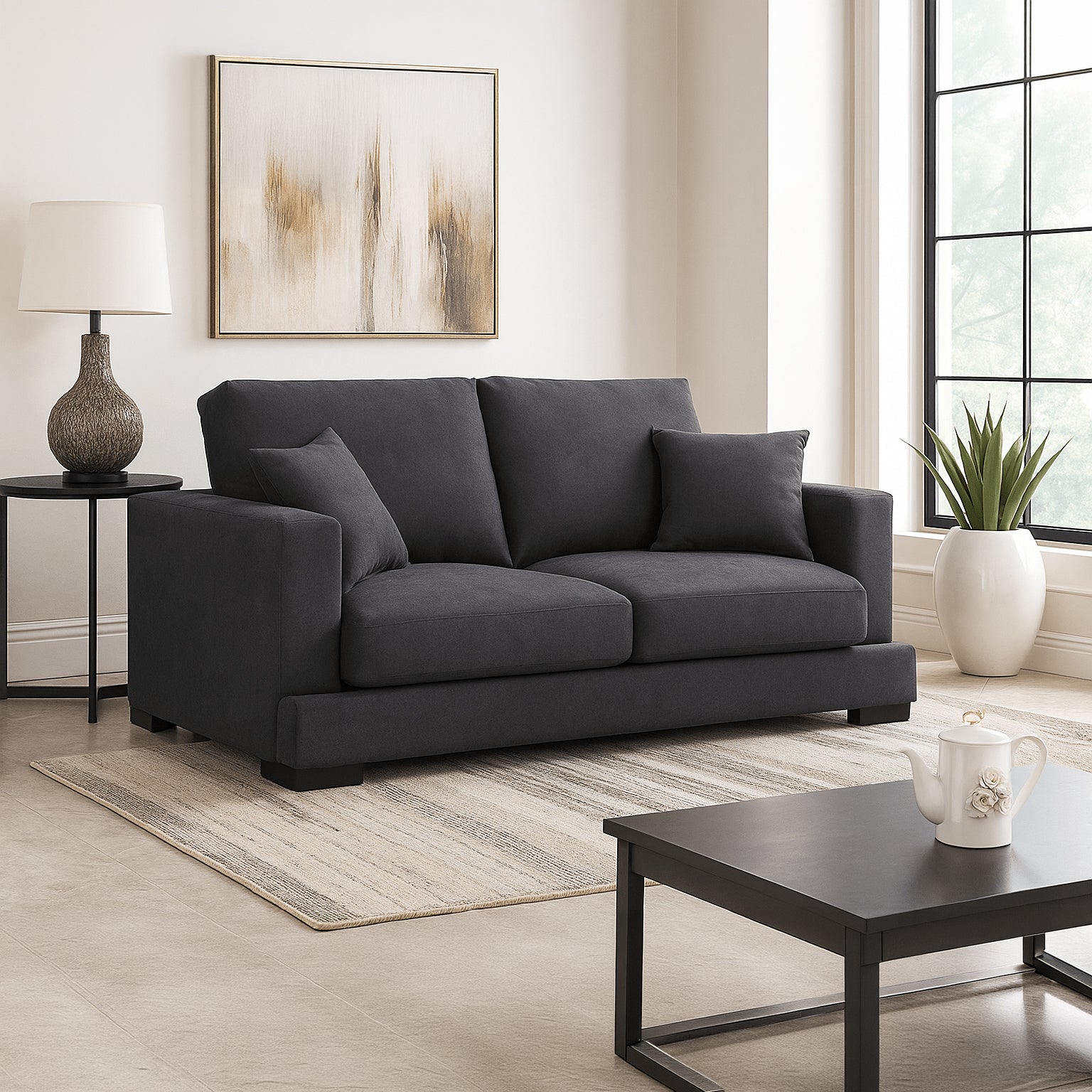 Albany 2-Seater Sofa - Dark Grey