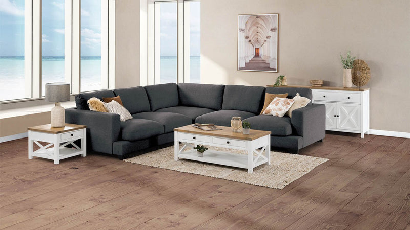 Albany Corner Sofa - Dark Grey - Lifestyle Furniture