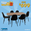 Asta 7 - Piece Dining Set With Harries Dining Chairs - Lifestyle Furniture