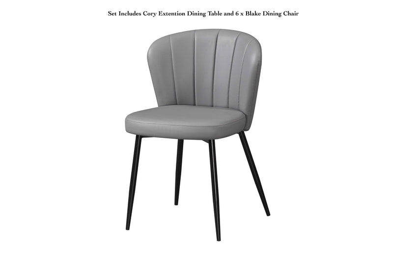 Miller 7 Piece  Dining Set with  Blake Dining Chairs