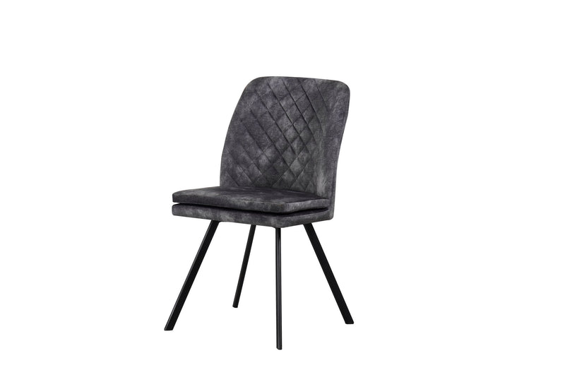 Bonair Dining Chair - Dark Grey Polyester Fabric - Lifestyle Furniture