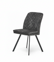 Bonair Dining Chair - Dark Grey Polyester Fabric - Lifestyle Furniture