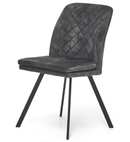 Bonair Dining Chair - Dark Grey Polyester Fabric - Lifestyle Furniture