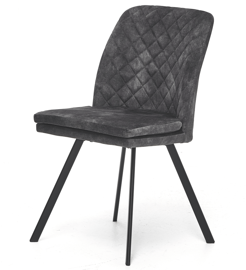 Bonair Dining Chair - Dark Grey Polyester Fabric - Lifestyle Furniture