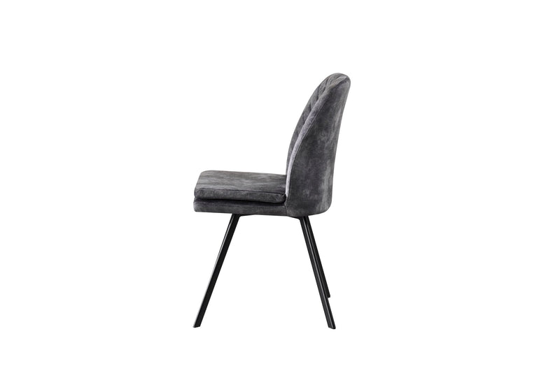 Bonair Dining Chair - Dark Grey Polyester Fabric - Lifestyle Furniture