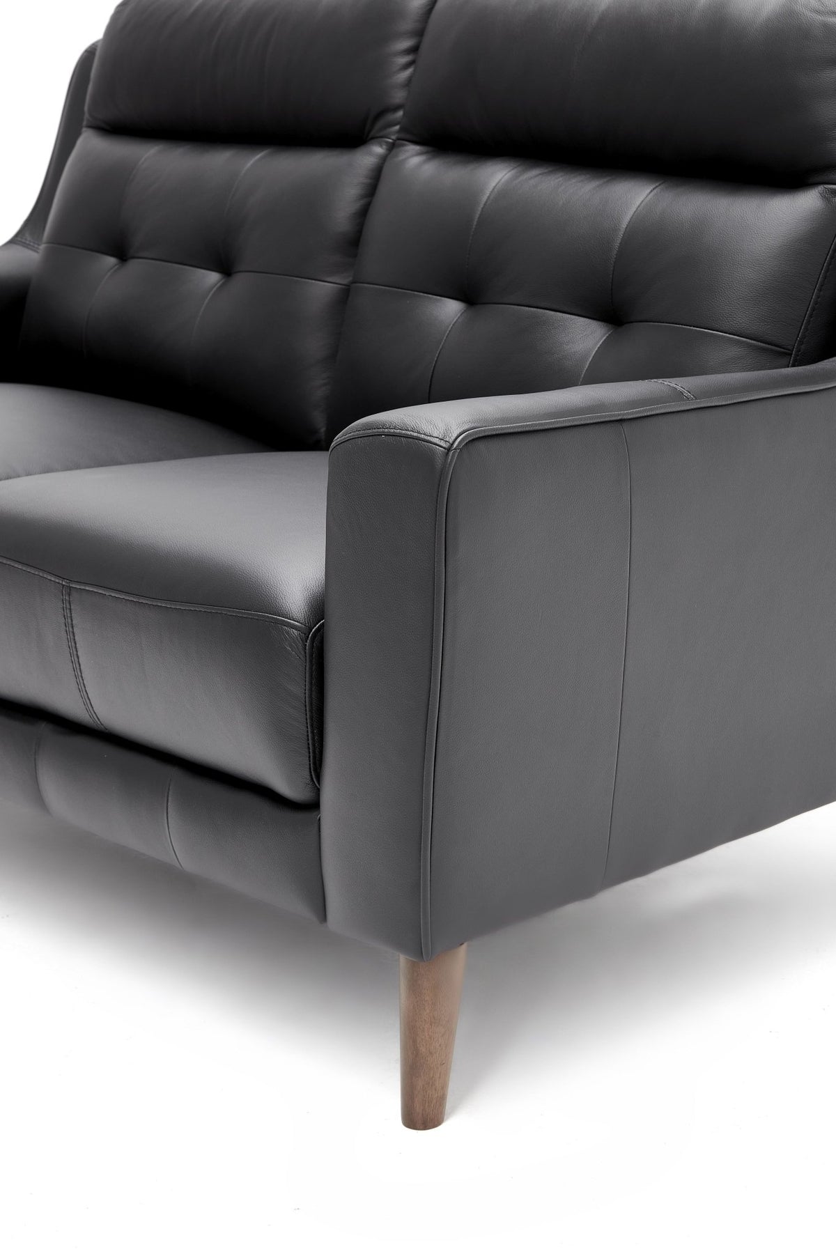 Bonza Leather Lounge Suite 3 2 Black Lifestyle Furniture