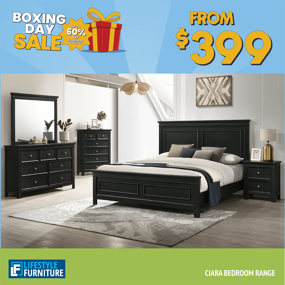 Ciara King Bedroom Set - 4 Piece - Lifestyle Furniture