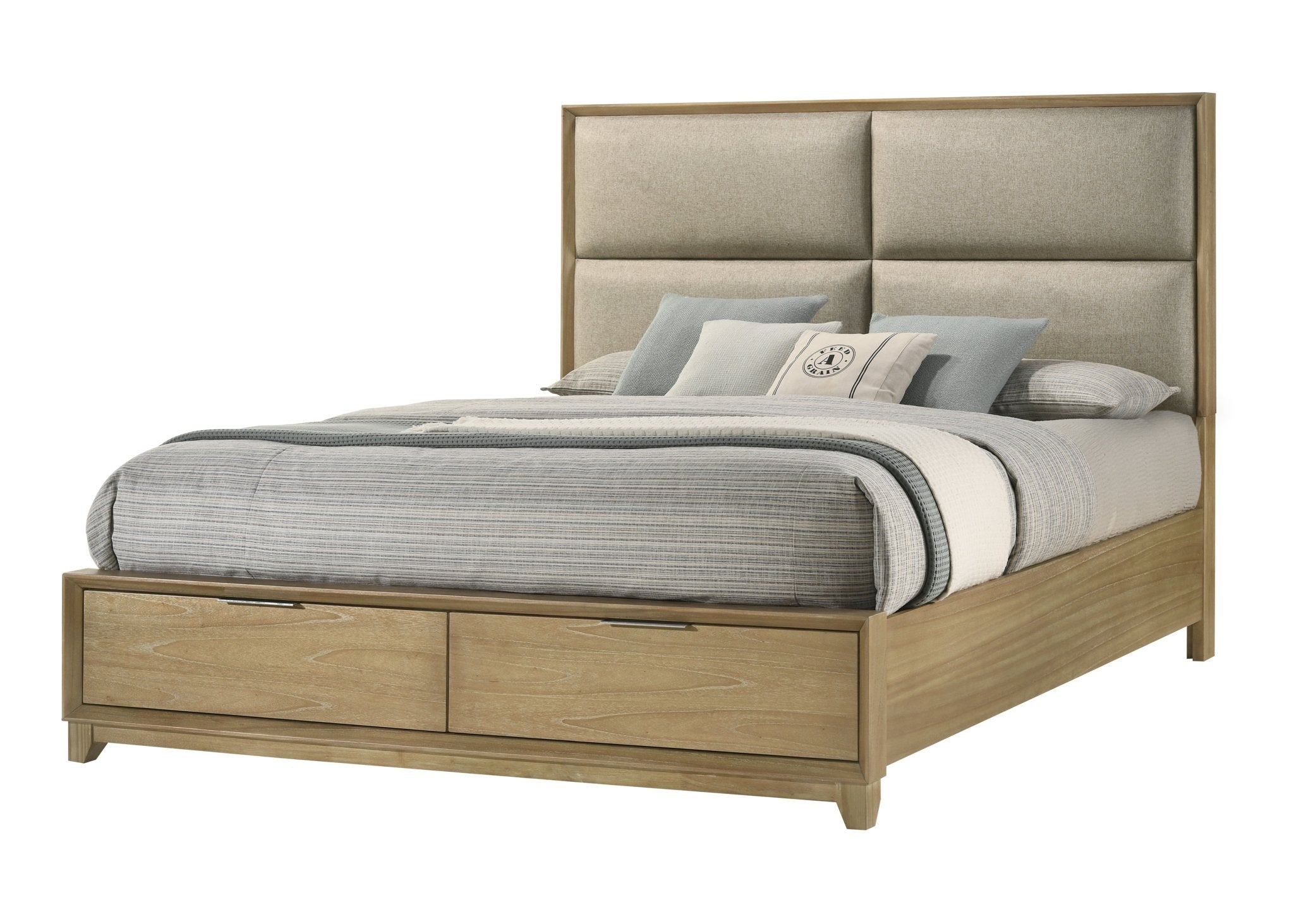 Colmar King Size Bed Frame With Drawers - Lifestyle Furniture