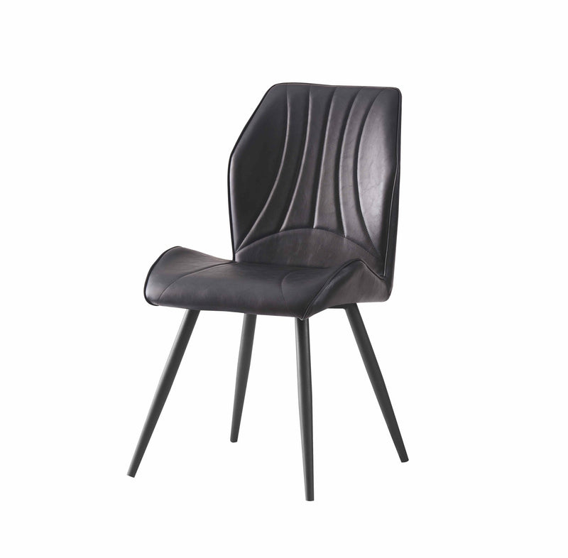 Copal Dining Chair - Black PU Leather - Lifestyle Furniture