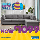 Einstein Sectional Sofa - Cement Grey - Lifestyle Furniture