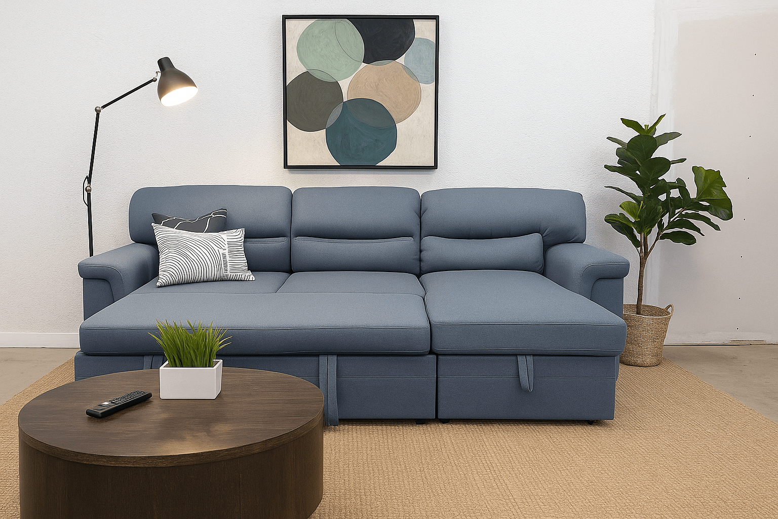 Elsa Sofa Bed With Storage - Reversible Chaise - Lifestyle Furniture