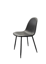 Harries Dining Chair - Black PU Leather - Lifestyle Furniture