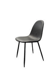 Harries Dining Chair - Black PU Leather - Lifestyle Furniture