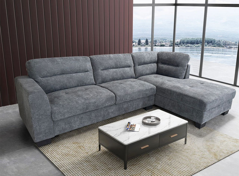 Helsinki Sectional Sofa – Ash Grey - Lifestyle Furniture