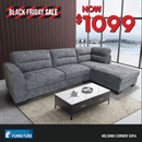Helsinki Sectional Sofa – Ash Grey - Lifestyle Furniture