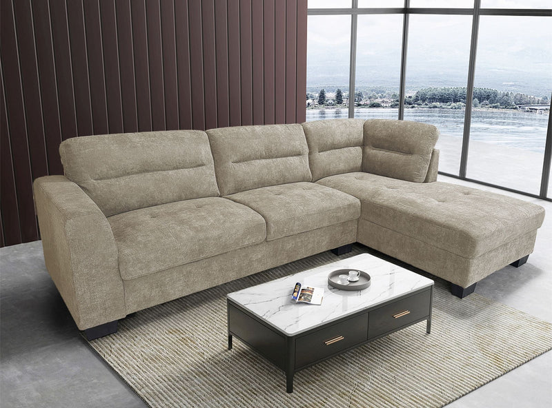 Helsinki Sectional Sofa – Beige - Lifestyle Furniture