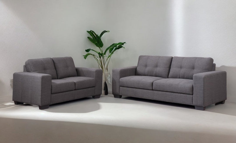 Holly Lounge Suite 3+2 - Light Grey - Lifestyle Furniture