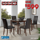 Impact 5 Piece Dining Set - 1200 - Lifestyle Furniture