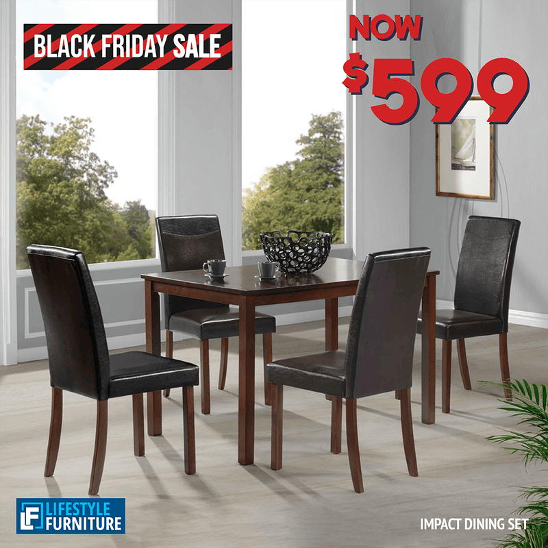 Impact 5 Piece Dining Set - 1200 - Lifestyle Furniture