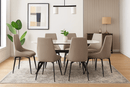 Jade 7 Piece 1.6M Dining Set With Linnea Chairs - Lifestyle Furniture
