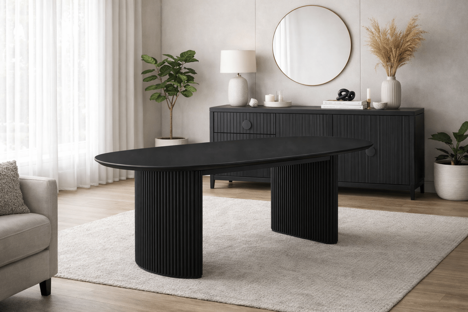 Jasper Dining Table - Black - Lifestyle Furniture