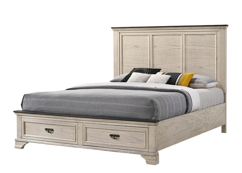 Levin King Size Bed Frame With Drawers - Lifestyle Furniture